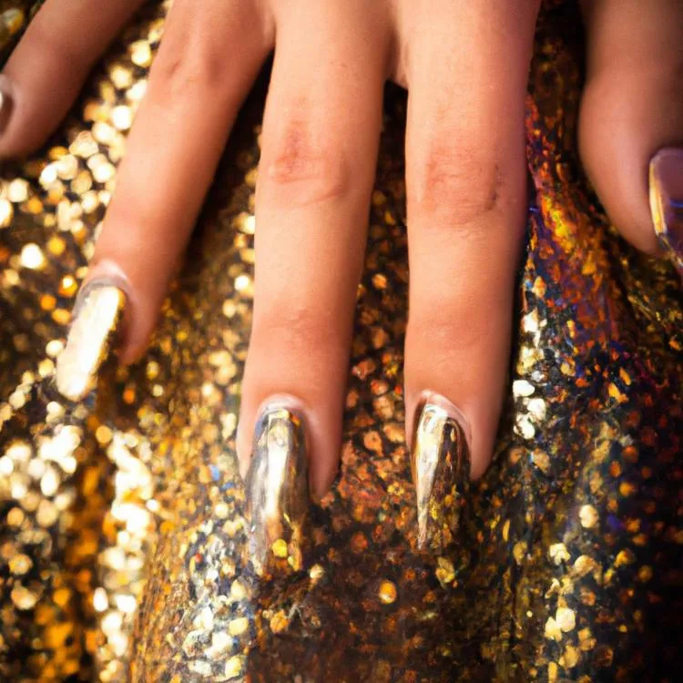 Jakie paznokcie do złotej sukienki?